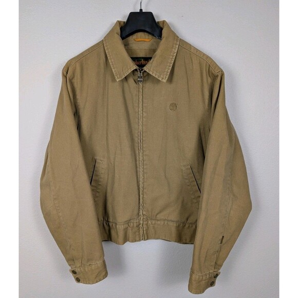 Timberland Weathergear Vintage Y2K 2003 Tan Cotton Canvas 11450 Work Jacket Sz M - Picture 2 of 16